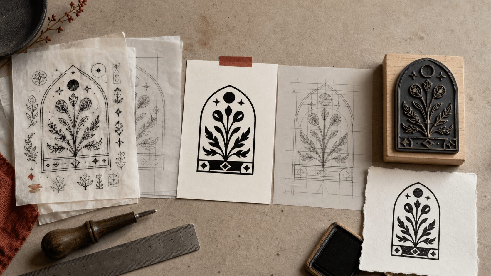 From AI Artwork to a Production-Ready Rubber Stamp