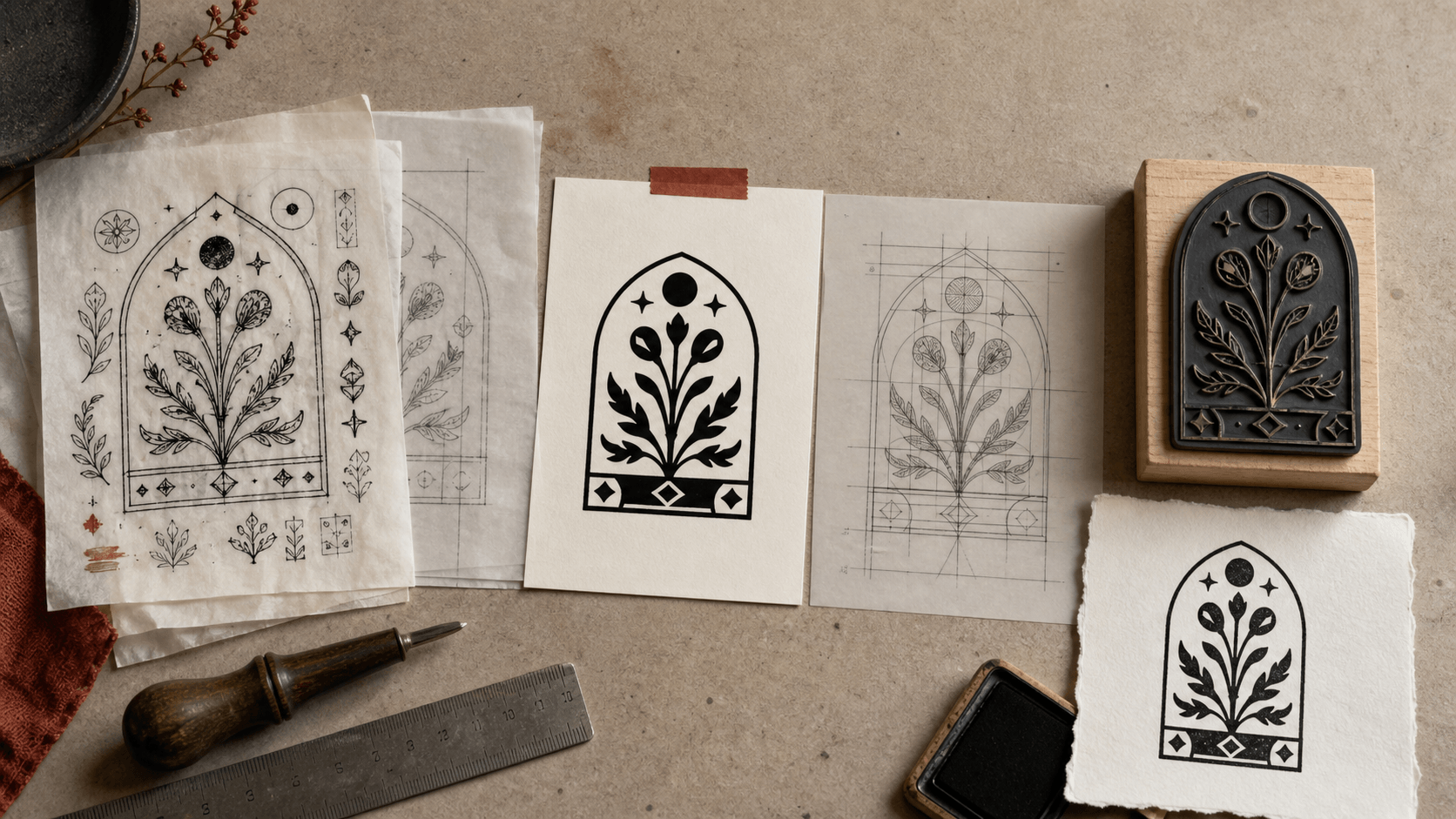 From AI Artwork to a Production-Ready Rubber Stamp